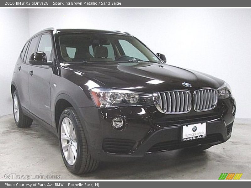 Sparkling Brown Metallic / Sand Beige 2016 BMW X3 xDrive28i