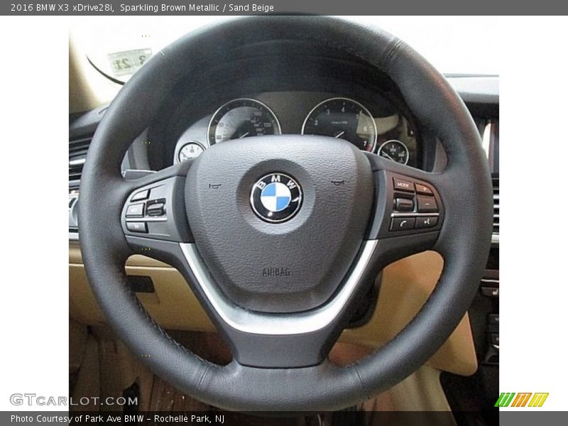 Sparkling Brown Metallic / Sand Beige 2016 BMW X3 xDrive28i