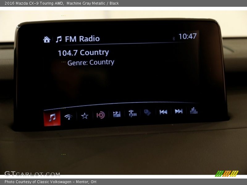 Machine Gray Metallic / Black 2016 Mazda CX-9 Touring AWD
