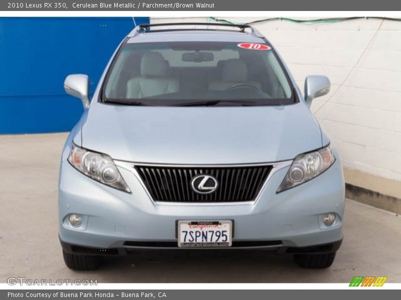 Cerulean Blue Metallic / Parchment/Brown Walnut 2010 Lexus RX 350