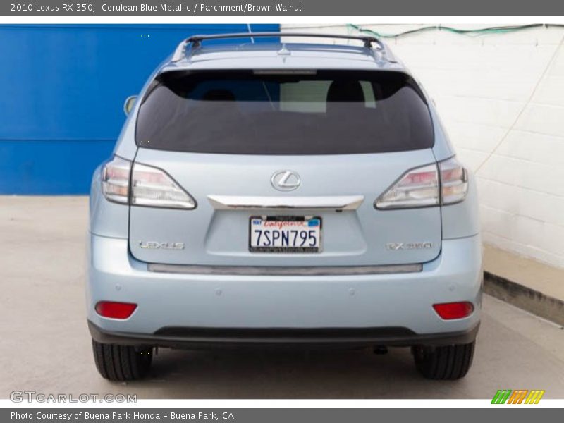 Cerulean Blue Metallic / Parchment/Brown Walnut 2010 Lexus RX 350