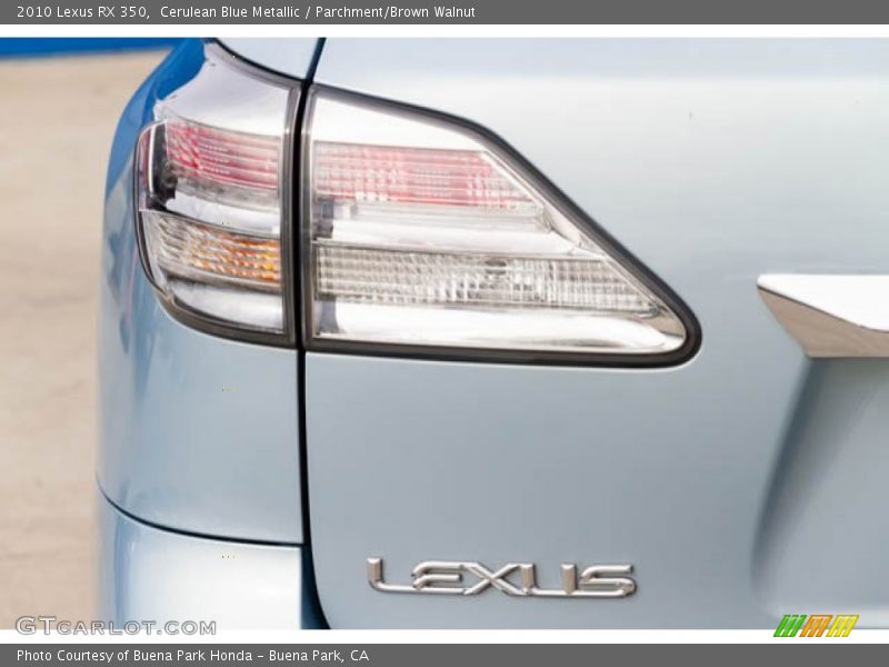 Cerulean Blue Metallic / Parchment/Brown Walnut 2010 Lexus RX 350