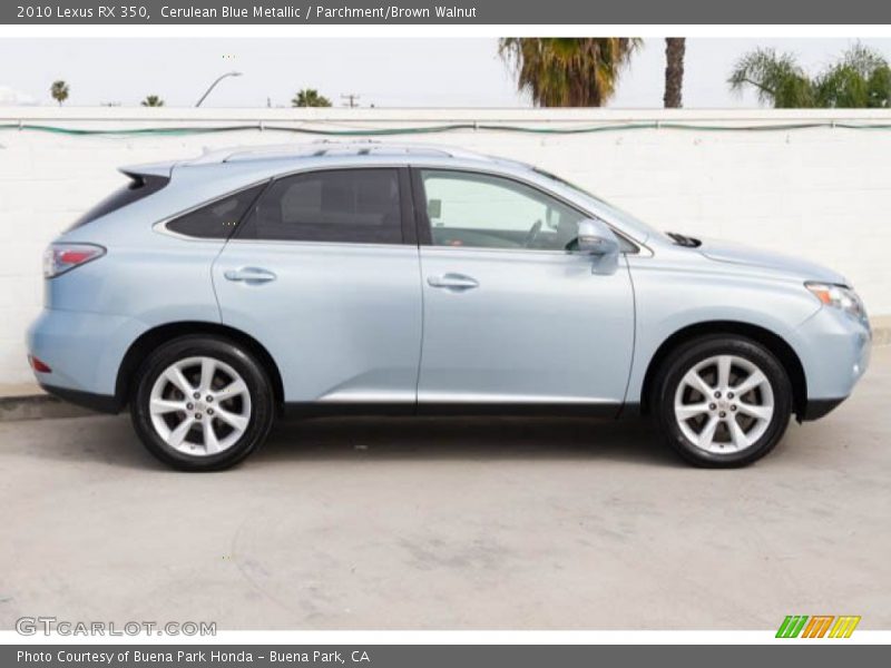 Cerulean Blue Metallic / Parchment/Brown Walnut 2010 Lexus RX 350
