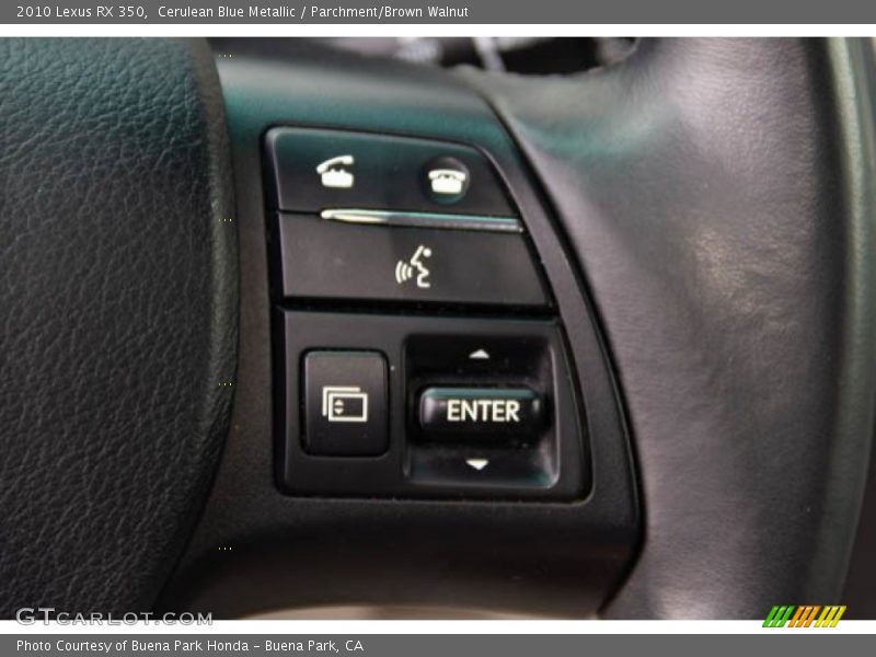 Cerulean Blue Metallic / Parchment/Brown Walnut 2010 Lexus RX 350