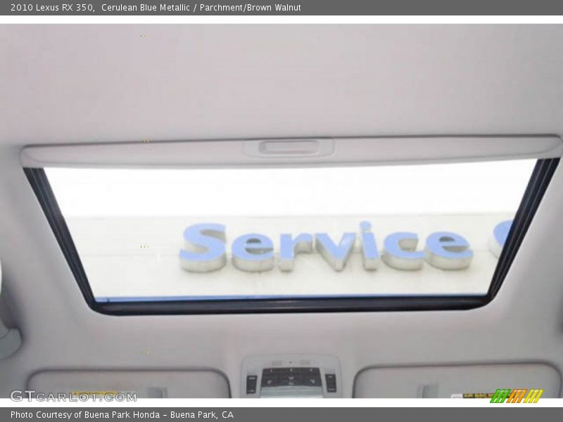 Cerulean Blue Metallic / Parchment/Brown Walnut 2010 Lexus RX 350