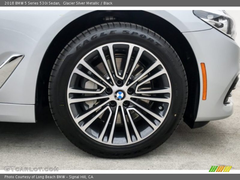 Glacier Silver Metallic / Black 2018 BMW 5 Series 530i Sedan