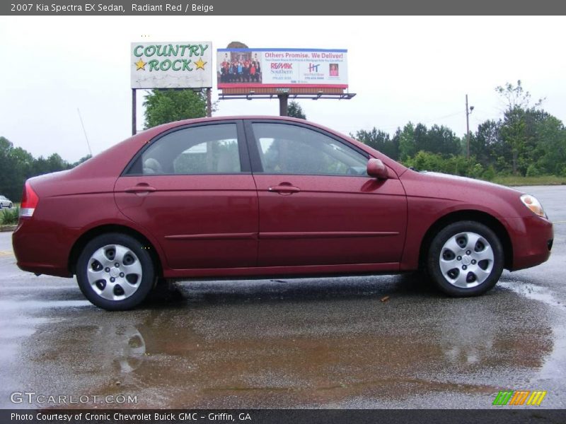 Radiant Red / Beige 2007 Kia Spectra EX Sedan