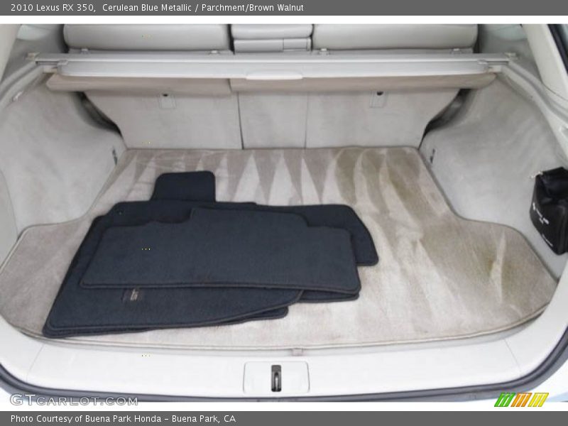 Cerulean Blue Metallic / Parchment/Brown Walnut 2010 Lexus RX 350