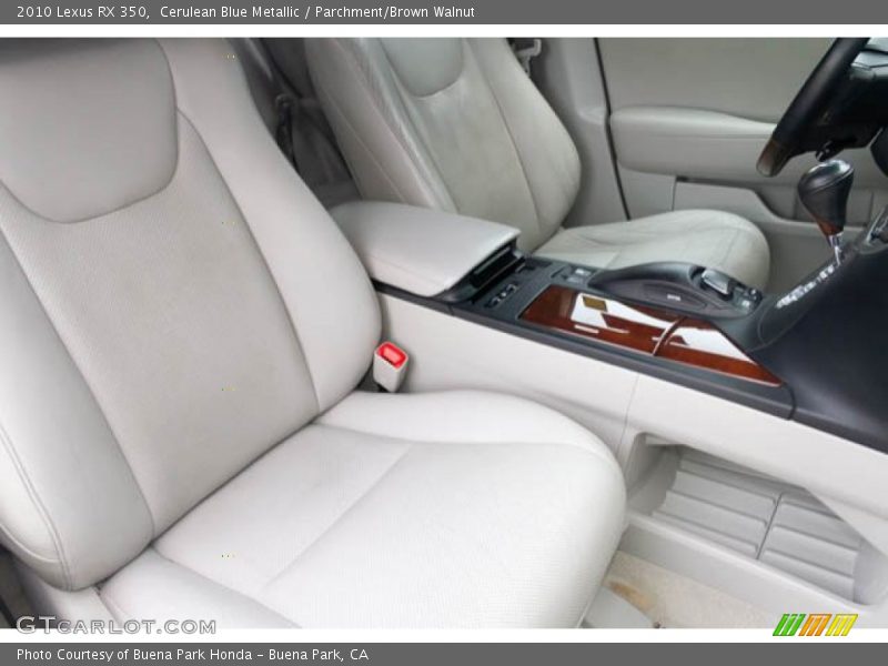 Cerulean Blue Metallic / Parchment/Brown Walnut 2010 Lexus RX 350