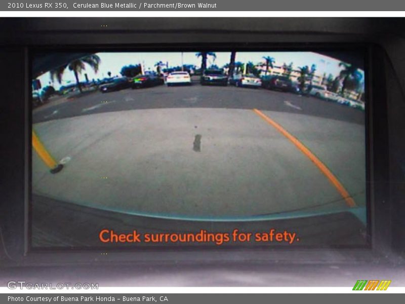 Cerulean Blue Metallic / Parchment/Brown Walnut 2010 Lexus RX 350