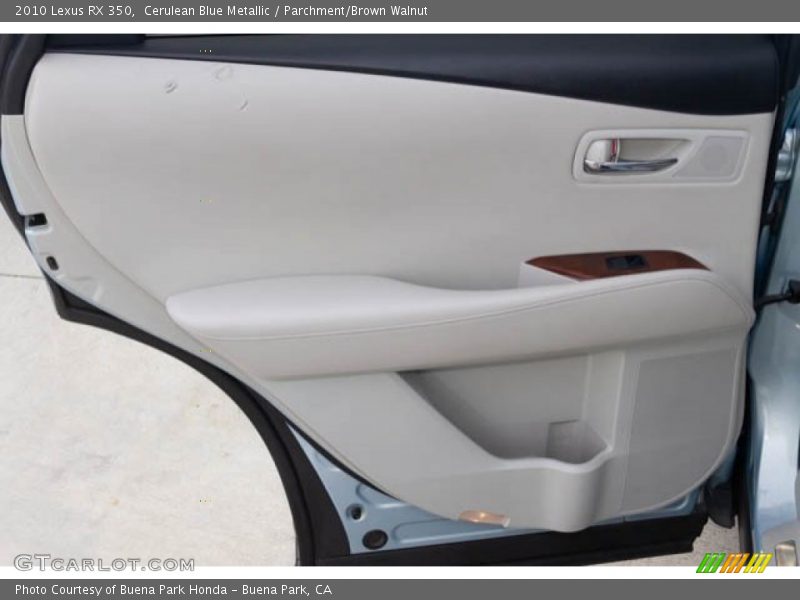Cerulean Blue Metallic / Parchment/Brown Walnut 2010 Lexus RX 350