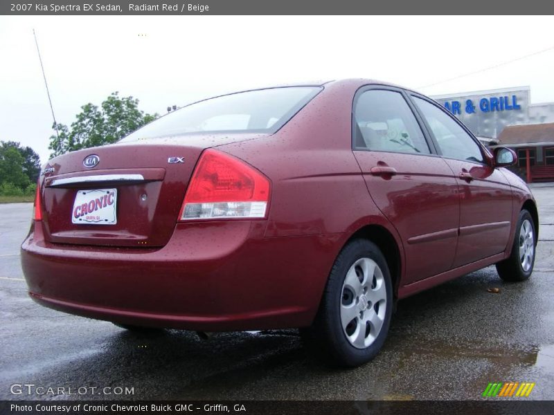 Radiant Red / Beige 2007 Kia Spectra EX Sedan