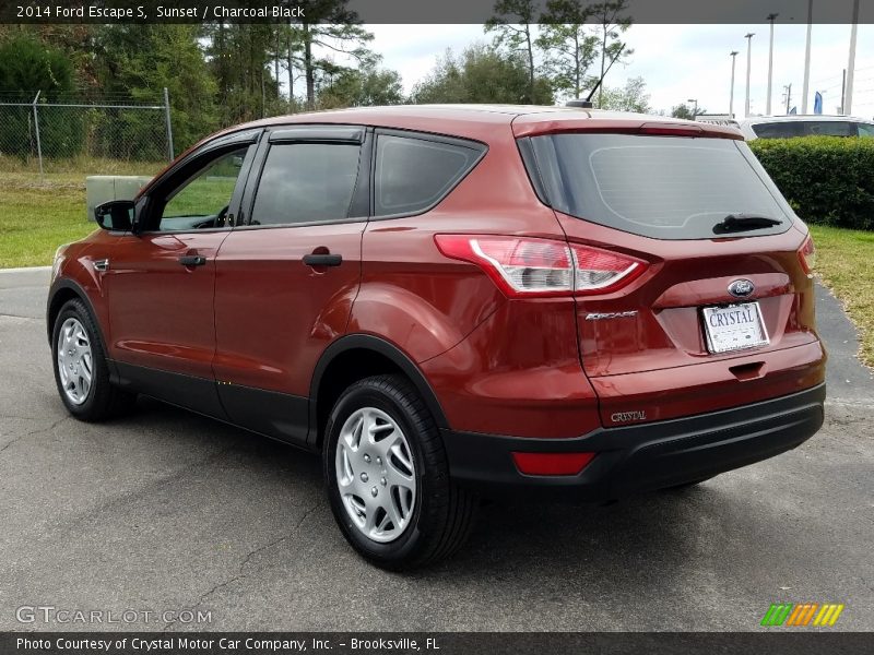 Sunset / Charcoal Black 2014 Ford Escape S