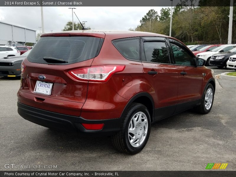 Sunset / Charcoal Black 2014 Ford Escape S