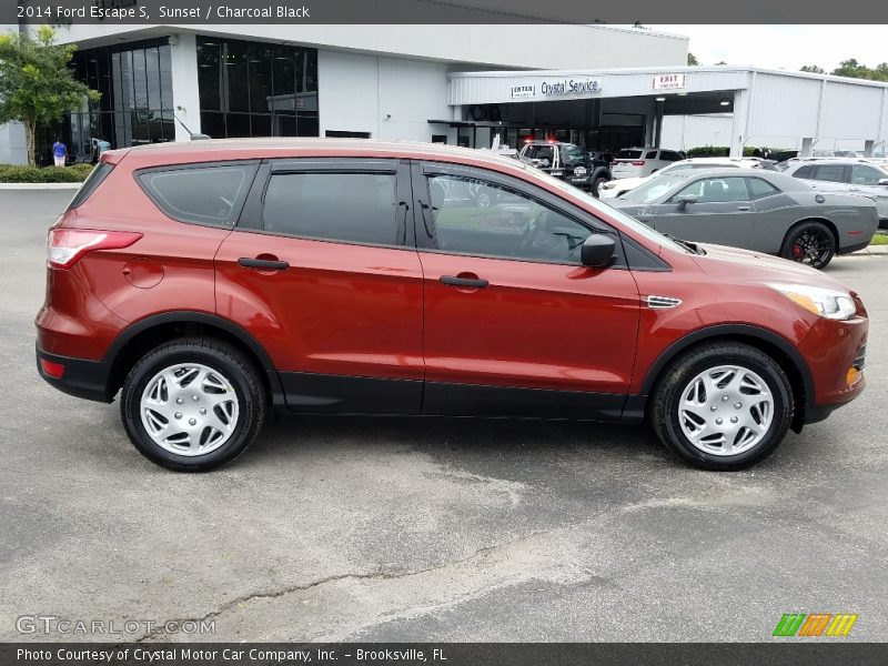 Sunset / Charcoal Black 2014 Ford Escape S
