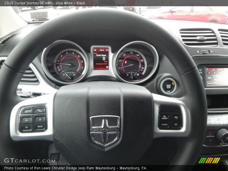 Vice White / Black 2018 Dodge Journey SE AWD