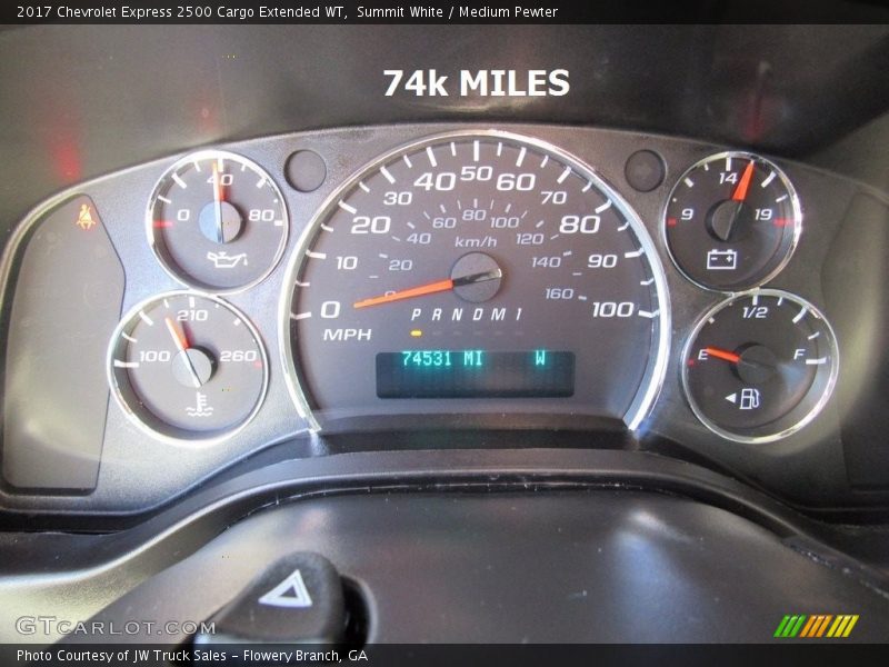 Summit White / Medium Pewter 2017 Chevrolet Express 2500 Cargo Extended WT
