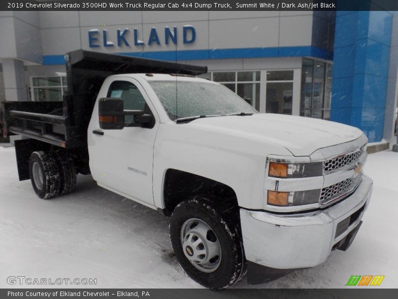 Summit White / Dark Ash/Jet Black 2019 Chevrolet Silverado 3500HD Work Truck Regular Cab 4x4 Dump Truck