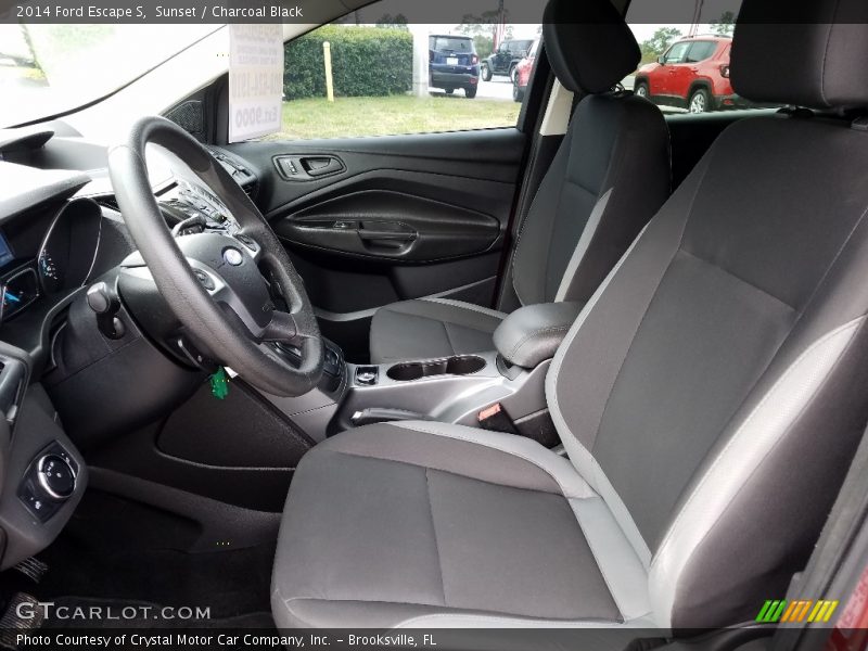 Sunset / Charcoal Black 2014 Ford Escape S