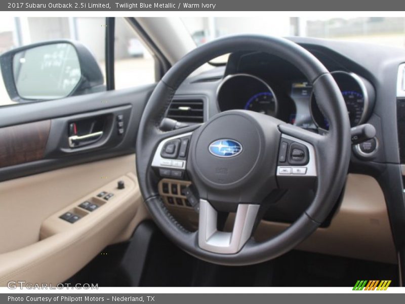 Twilight Blue Metallic / Warm Ivory 2017 Subaru Outback 2.5i Limited