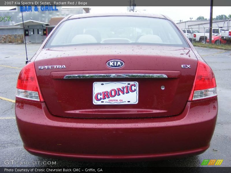 Radiant Red / Beige 2007 Kia Spectra EX Sedan