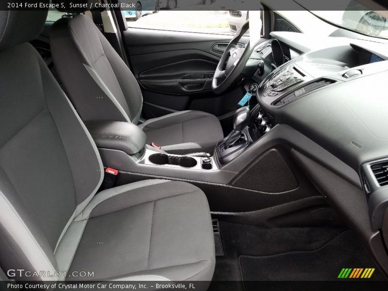 Sunset / Charcoal Black 2014 Ford Escape S