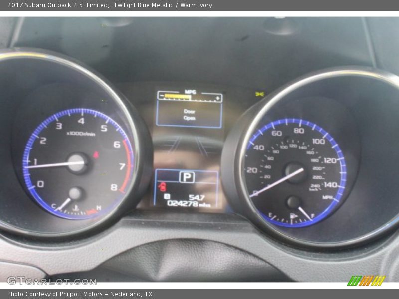 Twilight Blue Metallic / Warm Ivory 2017 Subaru Outback 2.5i Limited