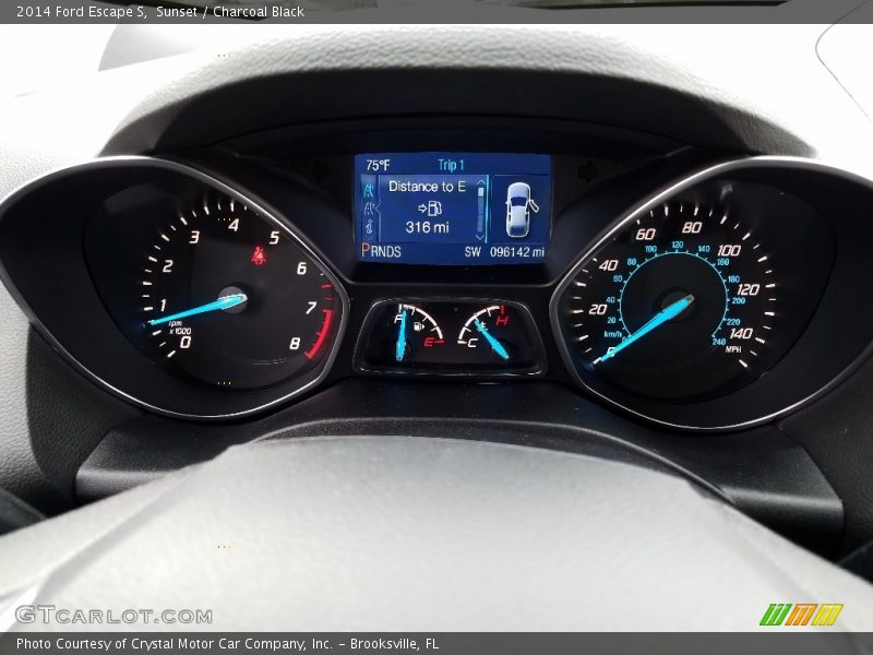 Sunset / Charcoal Black 2014 Ford Escape S