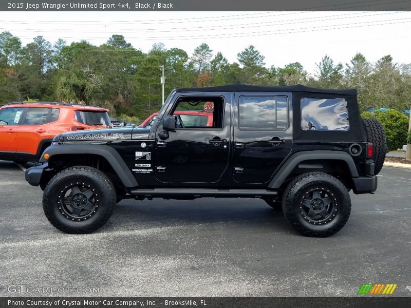 Black / Black 2015 Jeep Wrangler Unlimited Sport 4x4