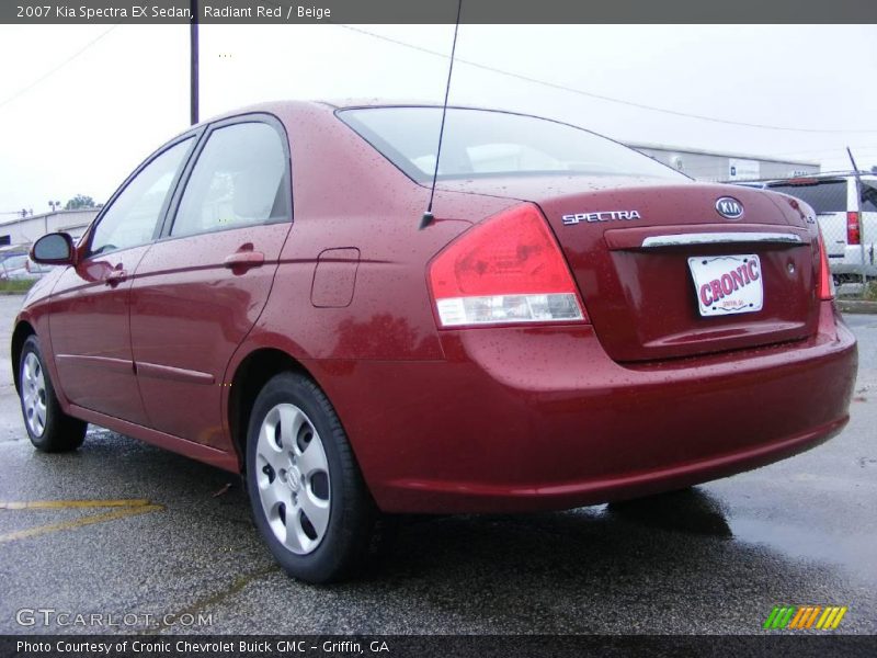 Radiant Red / Beige 2007 Kia Spectra EX Sedan