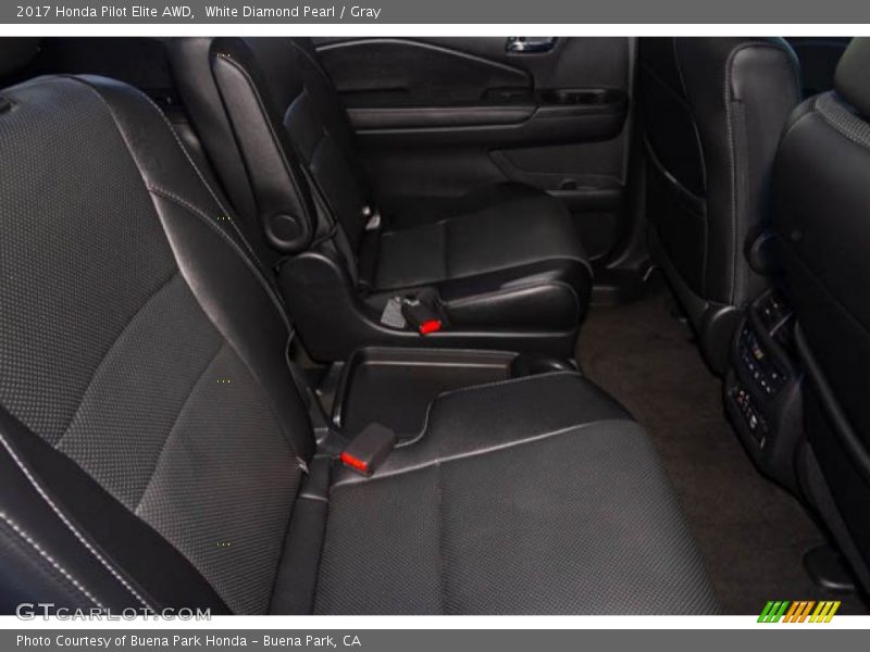 White Diamond Pearl / Gray 2017 Honda Pilot Elite AWD