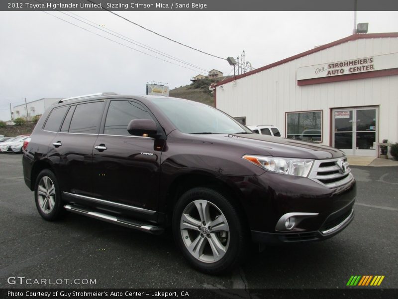 Sizzling Crimson Mica / Sand Beige 2012 Toyota Highlander Limited