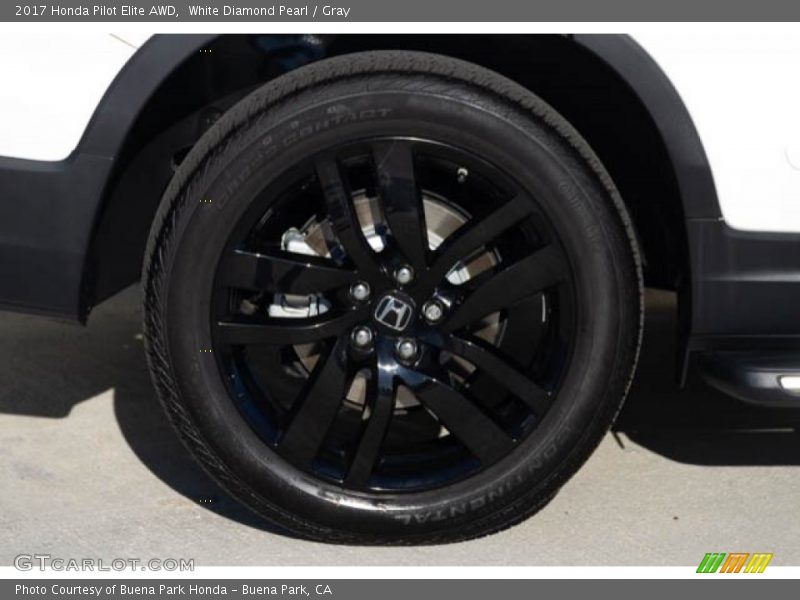 White Diamond Pearl / Gray 2017 Honda Pilot Elite AWD