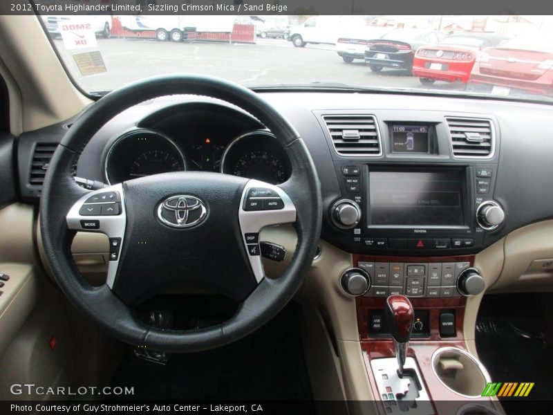 Sizzling Crimson Mica / Sand Beige 2012 Toyota Highlander Limited