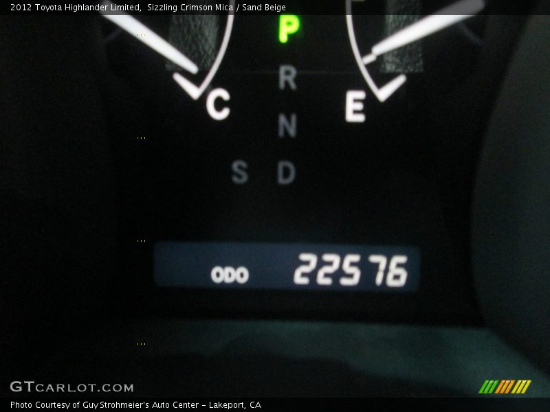 Sizzling Crimson Mica / Sand Beige 2012 Toyota Highlander Limited