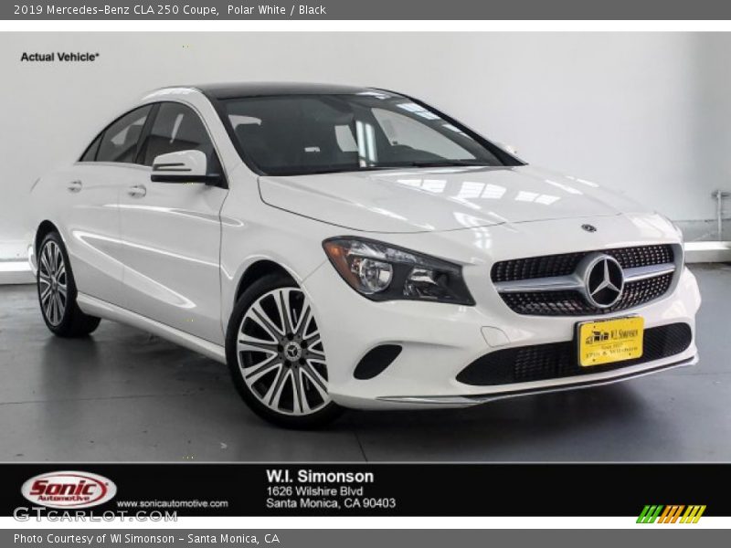Polar White / Black 2019 Mercedes-Benz CLA 250 Coupe