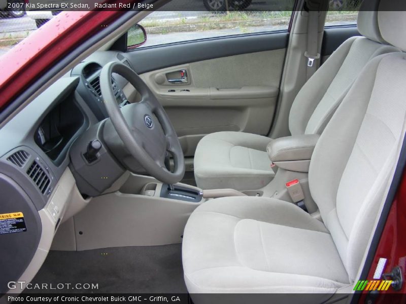 Radiant Red / Beige 2007 Kia Spectra EX Sedan