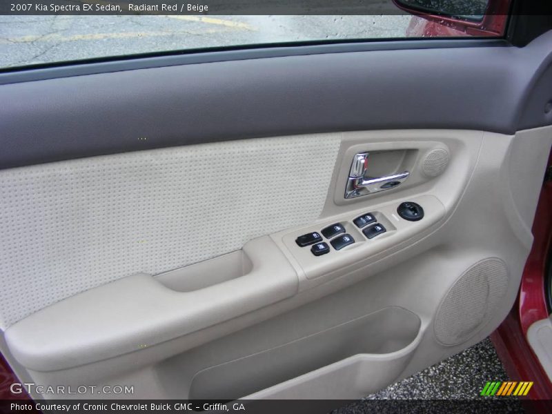 Radiant Red / Beige 2007 Kia Spectra EX Sedan