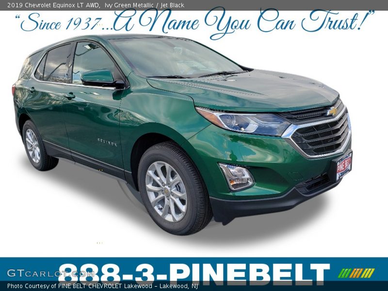 Ivy Green Metallic / Jet Black 2019 Chevrolet Equinox LT AWD