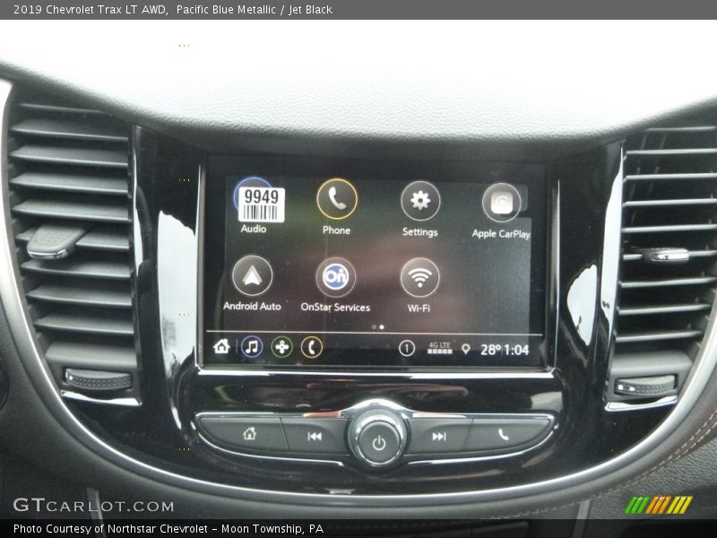 Pacific Blue Metallic / Jet Black 2019 Chevrolet Trax LT AWD