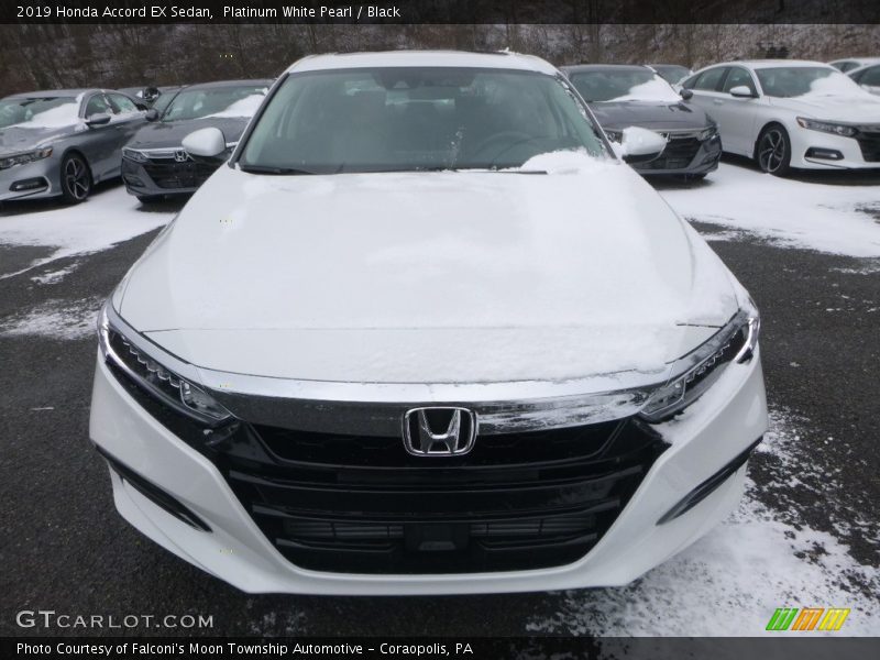 Platinum White Pearl / Black 2019 Honda Accord EX Sedan