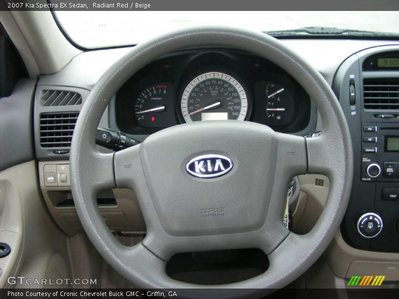 Radiant Red / Beige 2007 Kia Spectra EX Sedan