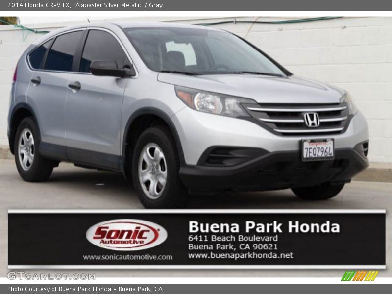 Alabaster Silver Metallic / Gray 2014 Honda CR-V LX