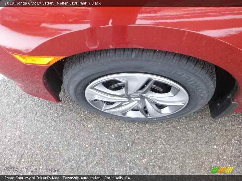 Molten Lava Pearl / Black 2019 Honda Civic LX Sedan
