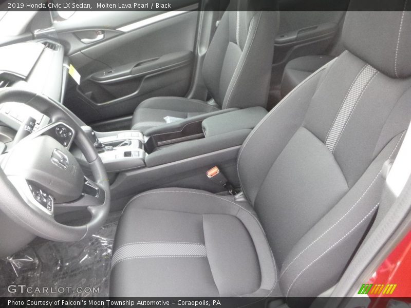 Molten Lava Pearl / Black 2019 Honda Civic LX Sedan