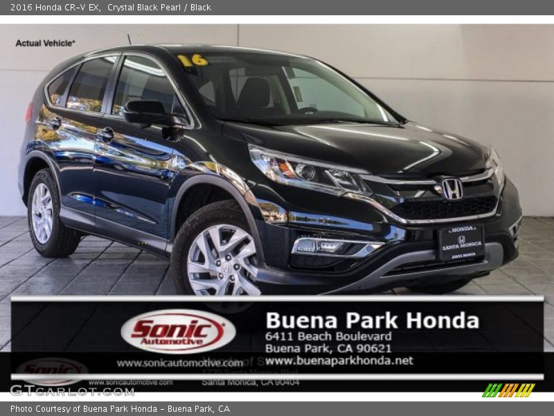Crystal Black Pearl / Black 2016 Honda CR-V EX