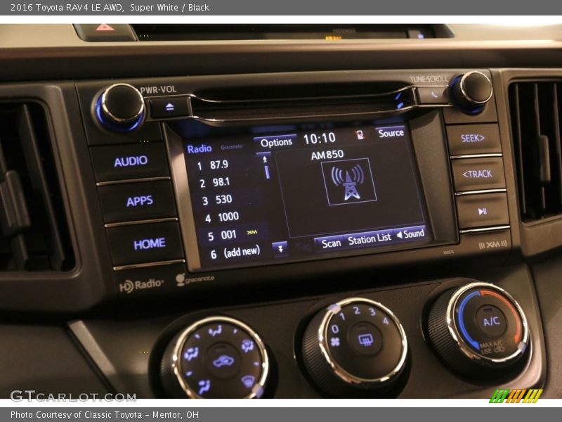 Super White / Black 2016 Toyota RAV4 LE AWD