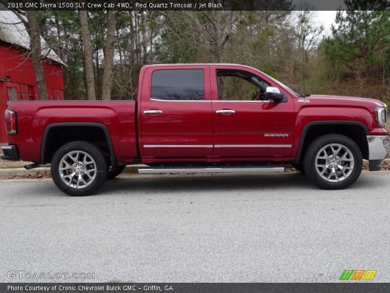 Red Quartz Tintcoat / Jet Black 2018 GMC Sierra 1500 SLT Crew Cab 4WD