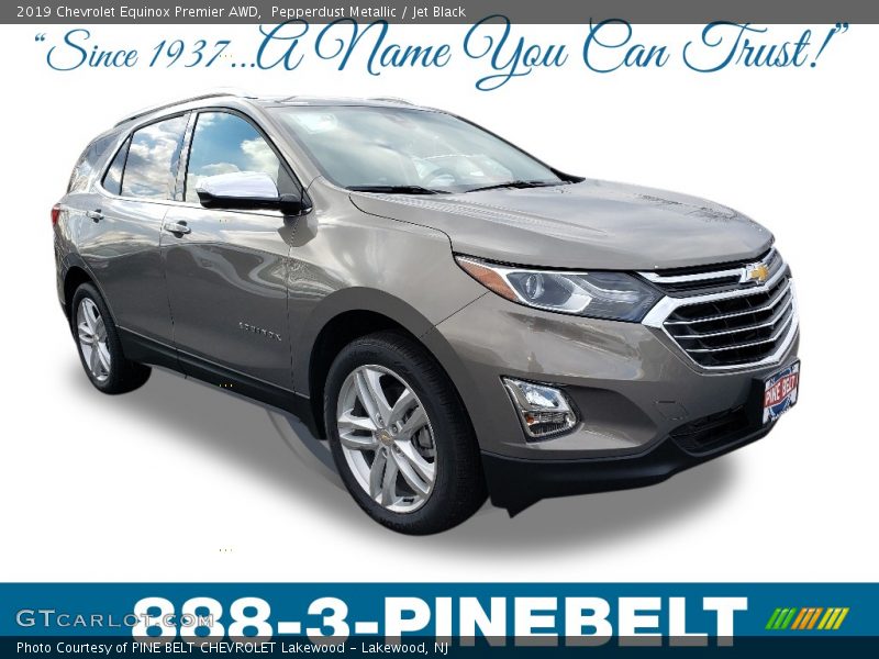 Pepperdust Metallic / Jet Black 2019 Chevrolet Equinox Premier AWD