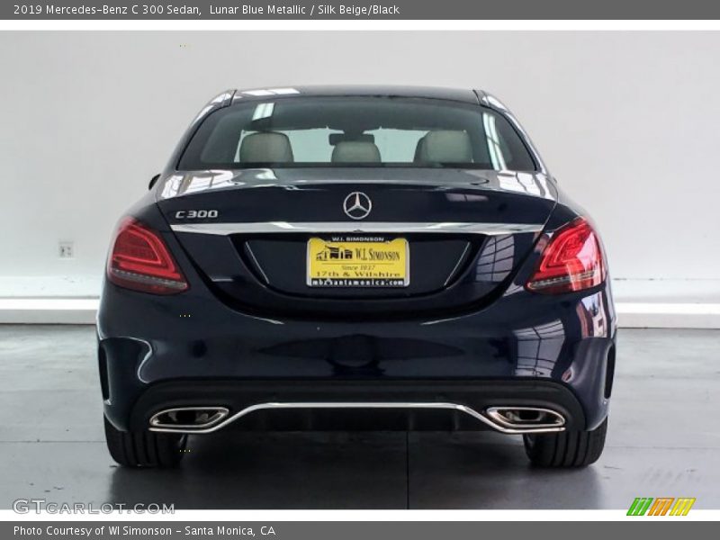 Lunar Blue Metallic / Silk Beige/Black 2019 Mercedes-Benz C 300 Sedan